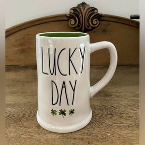 Rae Dunn St Patrick's Day Lucky Day Beer Stein Mug